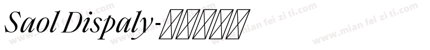 Saol Dispaly字体转换